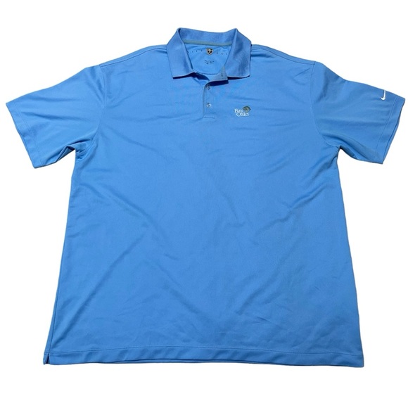 Nike Golf Men’s Short Sleeve Blue Polo Shirt Bay Oaks Country Club Size XXL - Picture 1 of 11